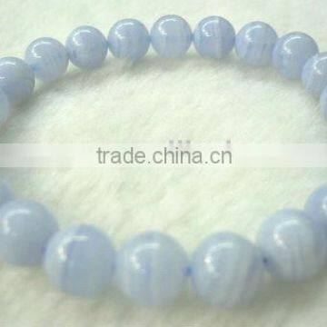10mm nice round blue lace agate genuine beads bracelet jewelry