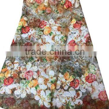 CL6773-7 new arrival lace flower pattern Organza lace dress french lace sequins lace net fabric