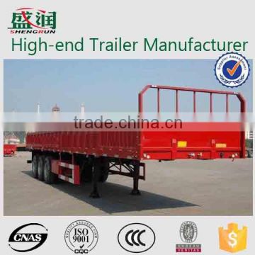 New tri axle side drop flatbed semi trailer / side wall cargo trailer for sale (ISO twist locks are optional)