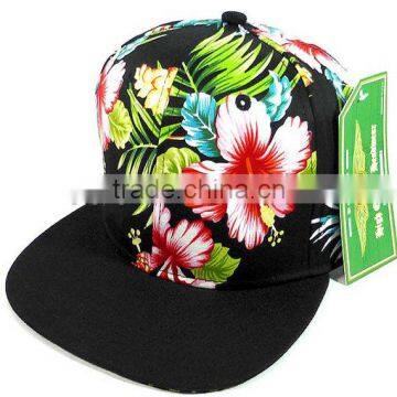 design your own hawaii print floral SUMMER snapback cap