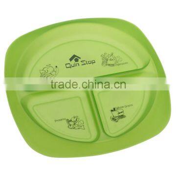 Durable food grade plastic plate/Children's portion plate-food graphics