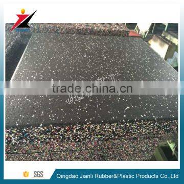 Fitness Training Gym Flooring Mat Speckled Black Tile