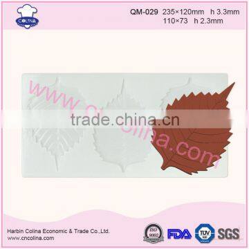 Leaves garnishing sheet cake decoration silicone chocolate mould