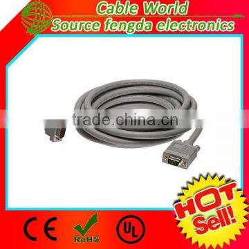 high qualityl! right angle Nickel plated VGA cable male to male for Monitor/PC/projector