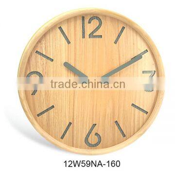 12 inch novelty wooden art funky wall clocks(12W59NA-160)