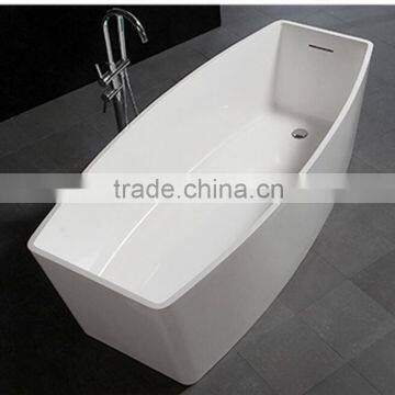 artificial CE & CUPC solid surface resin stone bathtub, bathroom free standing bathtub