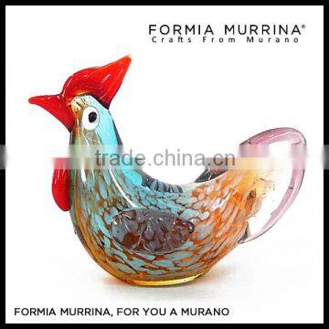 Custom Glass Hens Figurines Folk Art Murano Glass Wholesale