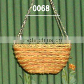 Round Rattan Hanging Basket