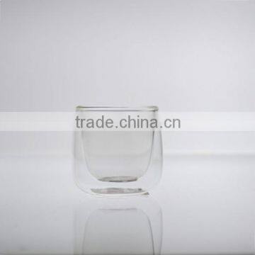 mouthblown glass double wall cup