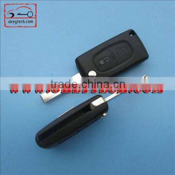 OkeyTech Citroen 2 buttons flip case with groove blade no battery place CE0523