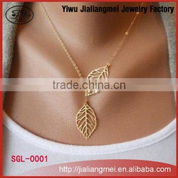 2015 Hot New Vintage Big Leaf Clavicle Short Personality Gold Chain Choker Necklace