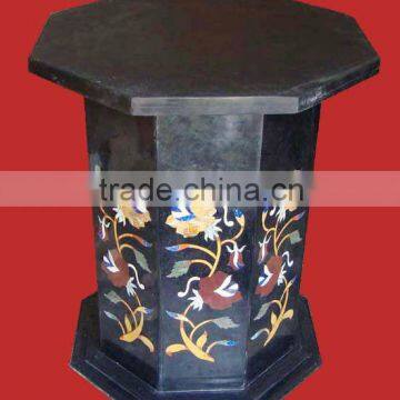 Stone Inlay Table Base