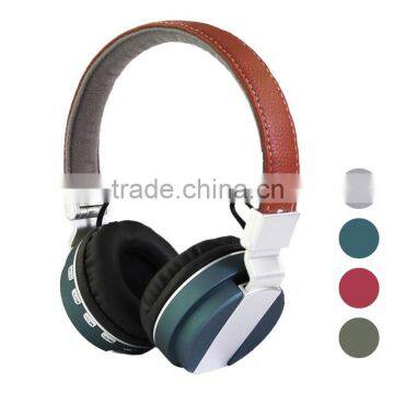 Cell phone accessory colorful folding stereo head phone wireless bluetooth headphone for samrte phone