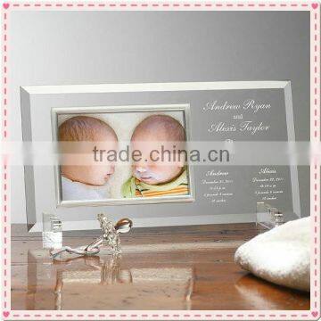 Twins Glass Table Photo Frame For Birthday Anniversary