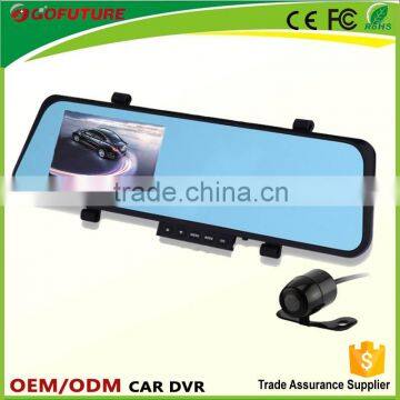 rearview mirror vehicle traveling data recorder with hidden button