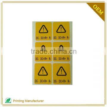 Fragile Electrical Safety Eggshell Triangle Warning Label Stickers