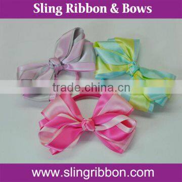 Wholesale Colorful Ponytail Grosgrain Ribbon Bow