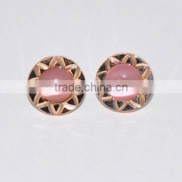 Stainless Steel Round Stud Earrings For Women(BE10710)