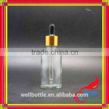 50ml 100ml glass dropper bottle with rubber dropper sealing golden cap silver cap for e liquid oil bottle