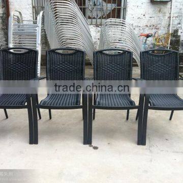 ZT-1093C modern aluminum rattan used chairs for restaurant