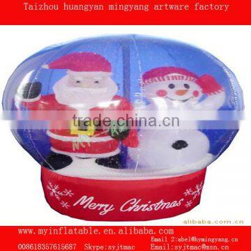 christmas air blown inflatable snow globe