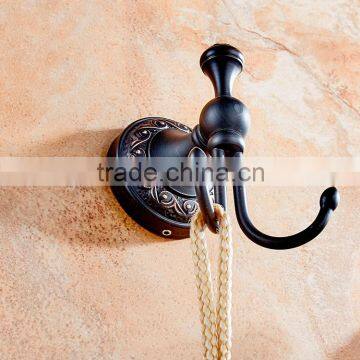 2016 Bathroom Accessory With Brass Black Archaize Carved Single Robe Hook . photo-3