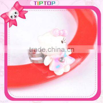 Enamel hello kitty kids ring