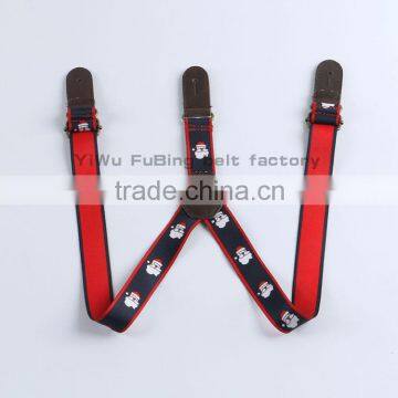 Elastic Suspenders Belt Adjustable Hole Braces Cartoon Print Suspender