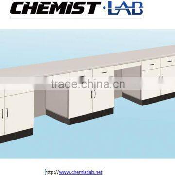 Modern Design Wooden Lab Work Bench With Sink & Faucet in Biology Laboratory