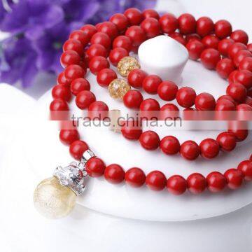 Wholesales Cinnabar Beads Wrap Bracelet Handmade Perfume Bottle Bracelet