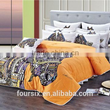Home textile, 3D reactive printed 100% combed cotton the lattice 3pcs bedding sets