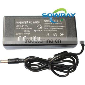 notebook pc adapter 12V 6A charger ac 100-240V power 72w dc 5.5*2.5mm pc power charger