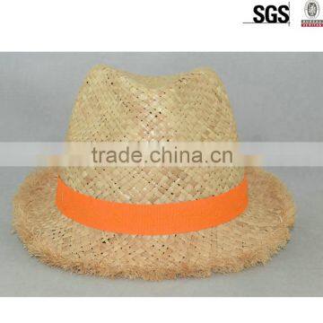 Designed Band Wide Brim Straw Hat