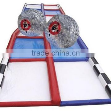 inflatable zorb air track cheap PVC zorb ball race track for sports events