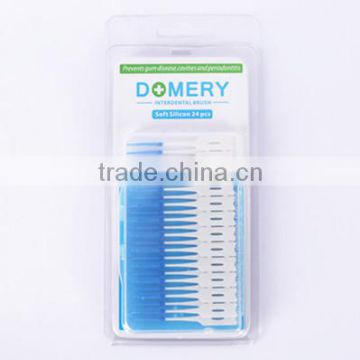 Favorable price interdental silicon dental brush interdental 24pcs