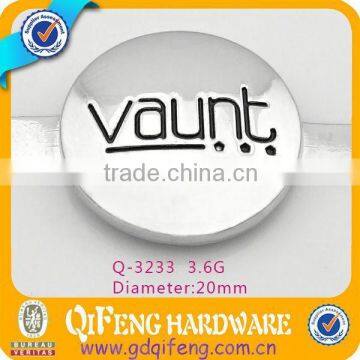 Wholesale Shinny Nickle Metal Circle Logo of Suitcase Q-3233