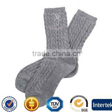 Lady's Cable Knit 100% Cashmere Socks