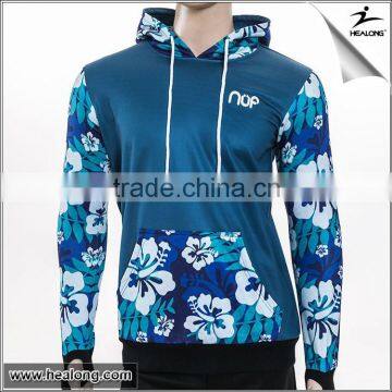 Fashion Cheap Plain 100% Polyester Spandex Hoodies With Sublimation