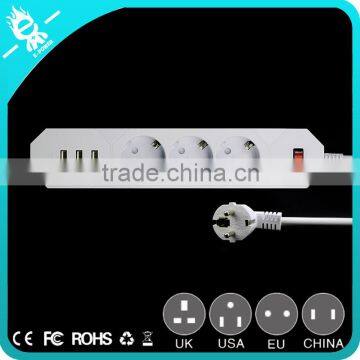 3 Outlet/Home Office Surge Protector 5 ft Cord With 3 Port Desktop USB Charging Station photo-3