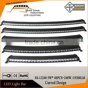 Curved led light bar,single row straight 4wd tractor led light bar