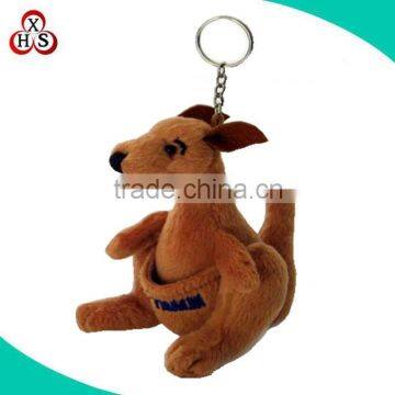 good quality kangaroo keychain with metal hook plush stuffed kangaroo toys keychain