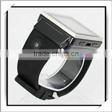 1.54" S6 Android4.0.4 MTK6577 Dual Core 1.0GHz 512MB and 4GB Bluetooth Smart Watch Phone White photo-4