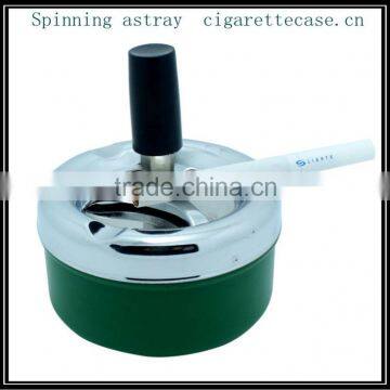 Metal spinning ashtray Dia 9.5cm cover plated botton painting