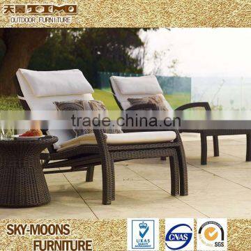 sun lounger new design adjustable foot rattan sun lounger (L001)