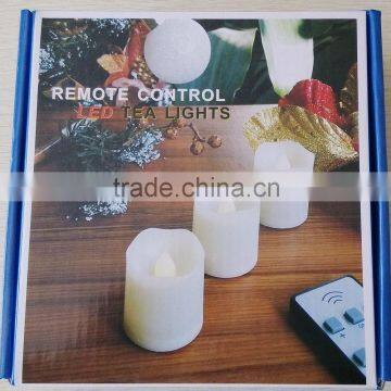 led artificial flickering flame candle light with remote control