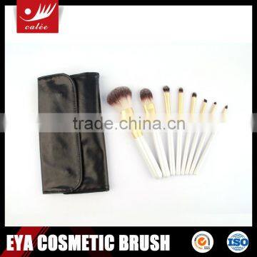 8-piece Multi-function travel cosmetic brush set with classci black bag