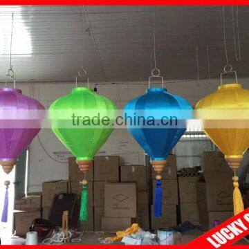 colorful hanging vietnam fabric lantern for indoor decoration