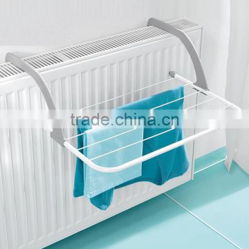 Metal Folding Clothes Rack In a Balcony Room Bathroom Towel Rack Clothes Hanger