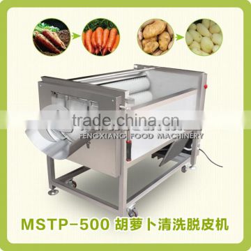 Ginger Washing and Peeling Machine Potato Brush Peeler Machine with mix brushes