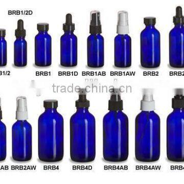 Cubalt Blue Boston Rounds Glass Bottle